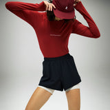 District Vision | Ultralight Aloe Long Sleeve Fitted Tee - Cardinal