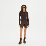 District Vision | Fitted Long Sleeve Waffle T-Shirt - Umber