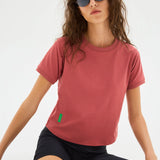 District Vision | Fitted Cropped T-Shirt - Vintage Red