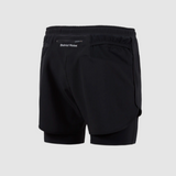 District Vision | Layered Pocketed Trail Short - Black