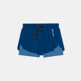 Bandit | Women's Vento™ 2-in-1 Run Short - Ink Blue / Aegean