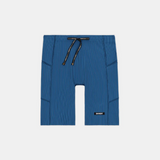 Bandit | Men's Striped Cadence™ 7 Pocket Lined Half Tights - Ink Blue / Aegean