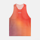 Bandit | Men's Shredder™ Race Singlet with Flopack™ - Linear Gradient - Poppy / Copal