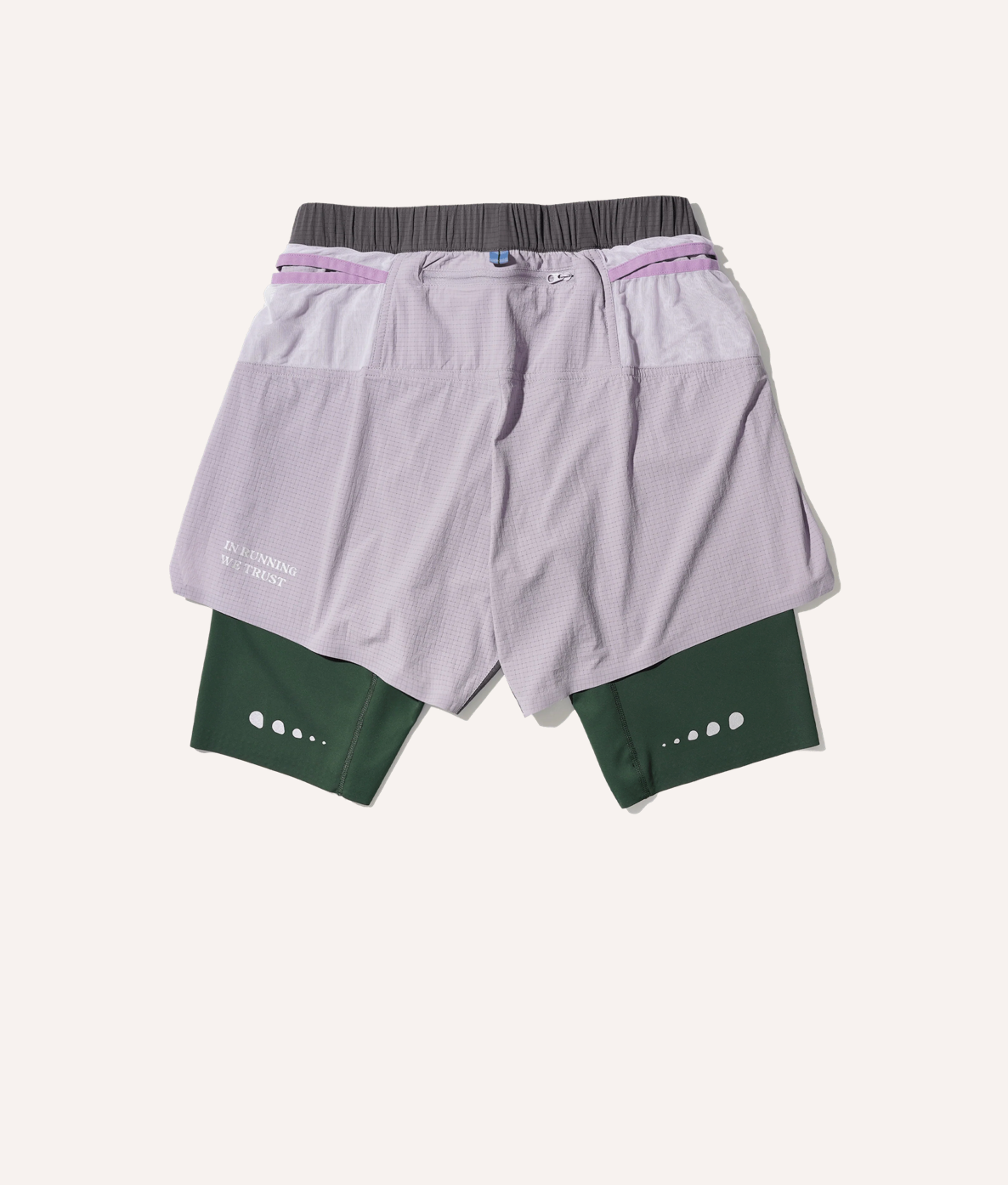 Uppervoid | Ensign "5" LINED TRAIL SHORTS" - Grey Purple