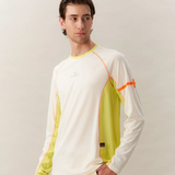 Uppervoid | Saci "MOISTURE WICKING LONG SLEEVE T-SHIRT" - White & Lime