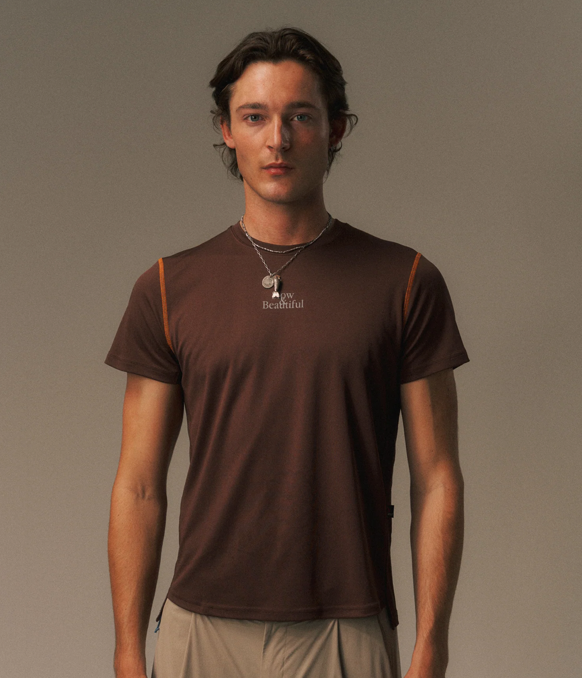 Uppervoid | Tyet S "MOISTURE WICKING T-SHIRT" - Coffee