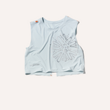 Uppervoid | Vala "CROPPED MUSCLE TEE" - Blue Green