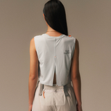 Uppervoid | Vala "CROPPED MUSCLE TEE" - Blue Green
