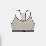Bandit | Women's Striped Cadence™ Strappy Run Bra - Plaster / Slate