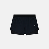 Bandit | Women's CoolGrid™ 2-in-1 Run Shorts - Black