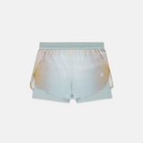 Bandit | Women's CoolGrid™ 2-in-1 Run Shorts - Lagoon Multi
