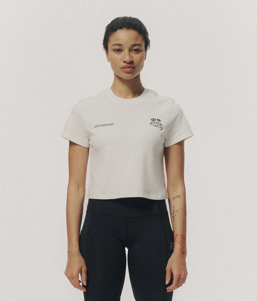 Uppervoid | Karma8a x Uppervoid "short T-shirt" - White