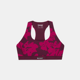 Bandit | Cadence™ Scoop Neck Run Bra - Fig with Berry Abstract Floral
