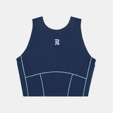 Bandit | Stamina™ Pop Stitch Volta Crop - NY Navy with Vintage Blue