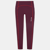 Bandit | Stamina™ Pop Stitch High Waist Leggings - Fig with Intense Red