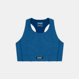 Bandit | Women's Striped Cadence™ Longline Bra - Ink Blue / Aegean