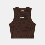 Bandit | Women's Stamina™ Race Crop - Organic Stripe Cacao
