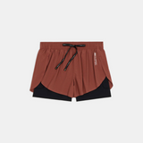 Bandit | Women's Vento™ 2-in-1 Run Short - Mahogany / Black
