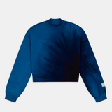 Bandit | Women's Cropmock Pullover - Aegean Blue Wave Print