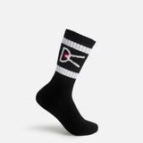 District Vision | USA Cotton Socks (2 packs) - Black & White Stripe