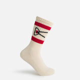 District Vision | USA Cotton Socks (2 packs) - Cream & Red Stripe