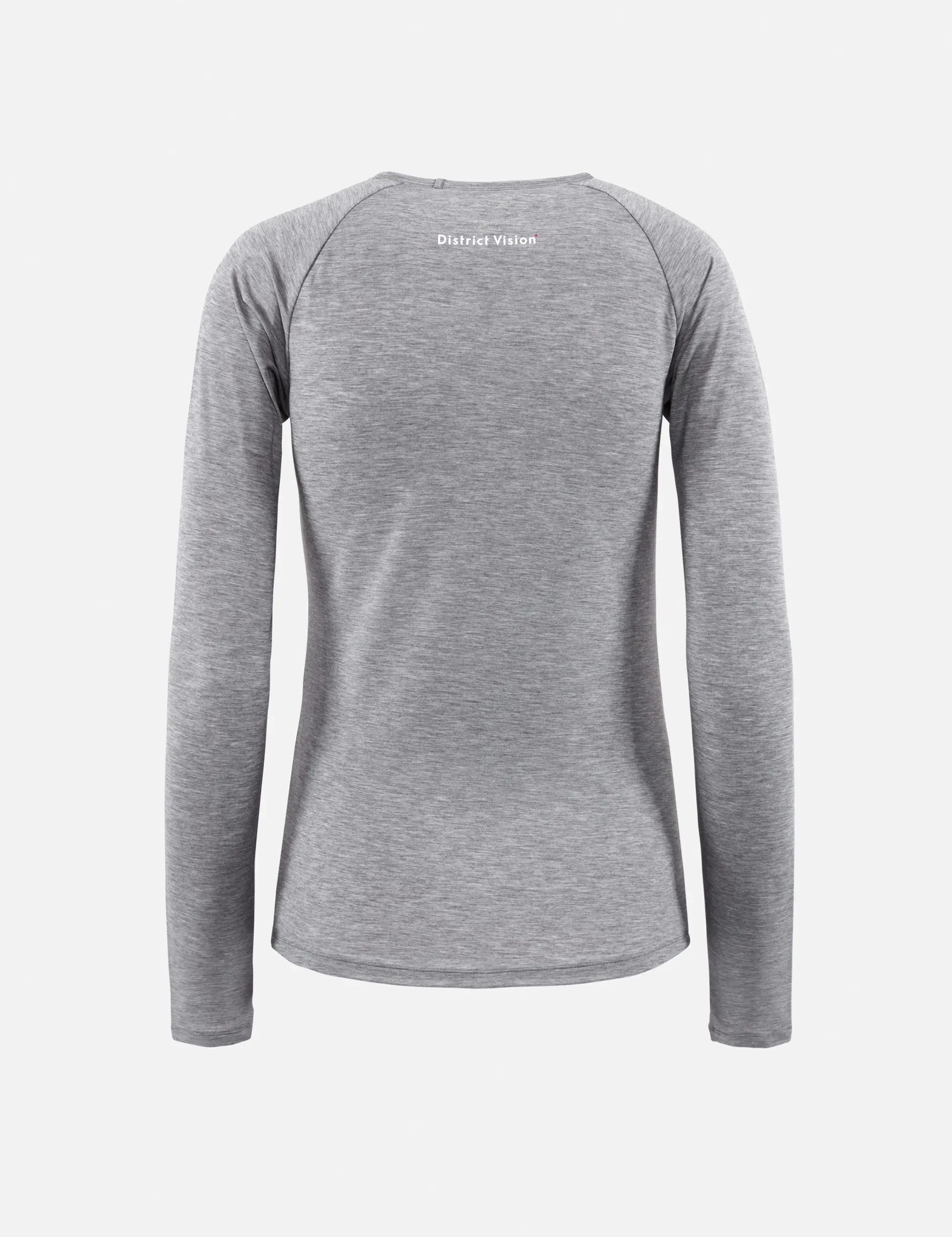 District Vision | Tencel® Long Sleeve Fitted Tee - Heather Gray