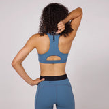 Bandit | Gridlock™ Scoop Neck Run Bra - STEEL BLUE