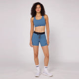 Bandit | Gridlock™ Scoop Neck Run Bra - STEEL BLUE