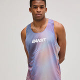 Bandit | Drift™ Mirage Racing Singlet - Deep Peri Blue with Rust Gradient