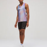 Bandit | Drift™ Mirage Racing Singlet - Deep Peri Blue with Rust Gradient