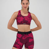 Bandit | Cadence™ Scoop Neck Run Bra - Fig with Berry Abstract Floral
