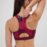 Bandit | Cadence™ Scoop Neck Run Bra - Fig with Berry Abstract Floral