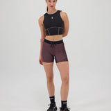 Bandit | Stamina™ Pop Stitch Volta Crop - Black with Mauve