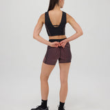 Bandit | Stamina™ Pop Stitch Volta Crop - Black with Mauve