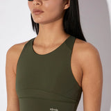 Circle | LEVEL UP RUNNING BRA - Moss