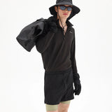 District Vision | Layered Pocketed Trail Shorts - Black/Ash