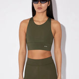 Circle | LEVEL UP RUNNING BRA - Moss