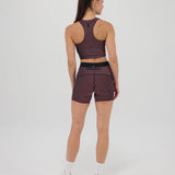 Bandit | Striped Cadence™ Zip Front Race Crop - Black with Mauve