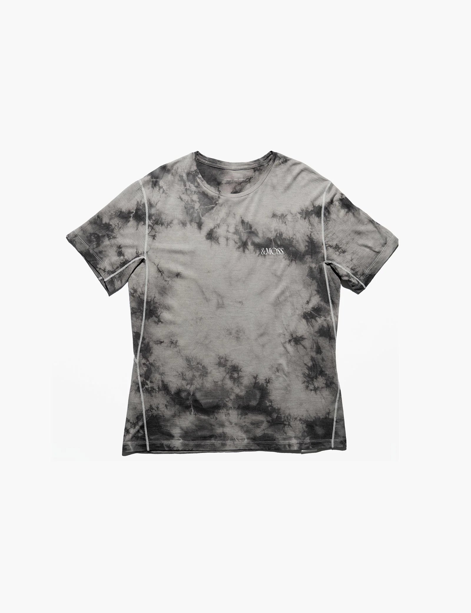 &Moss | TIEDYE WOOL JERSEY SHORT SLEEVE T-SHIRTS - Gray