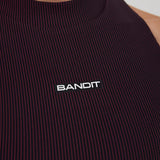 Bandit | Striped Cadence™ Vaso Race Crop - Black with Fig