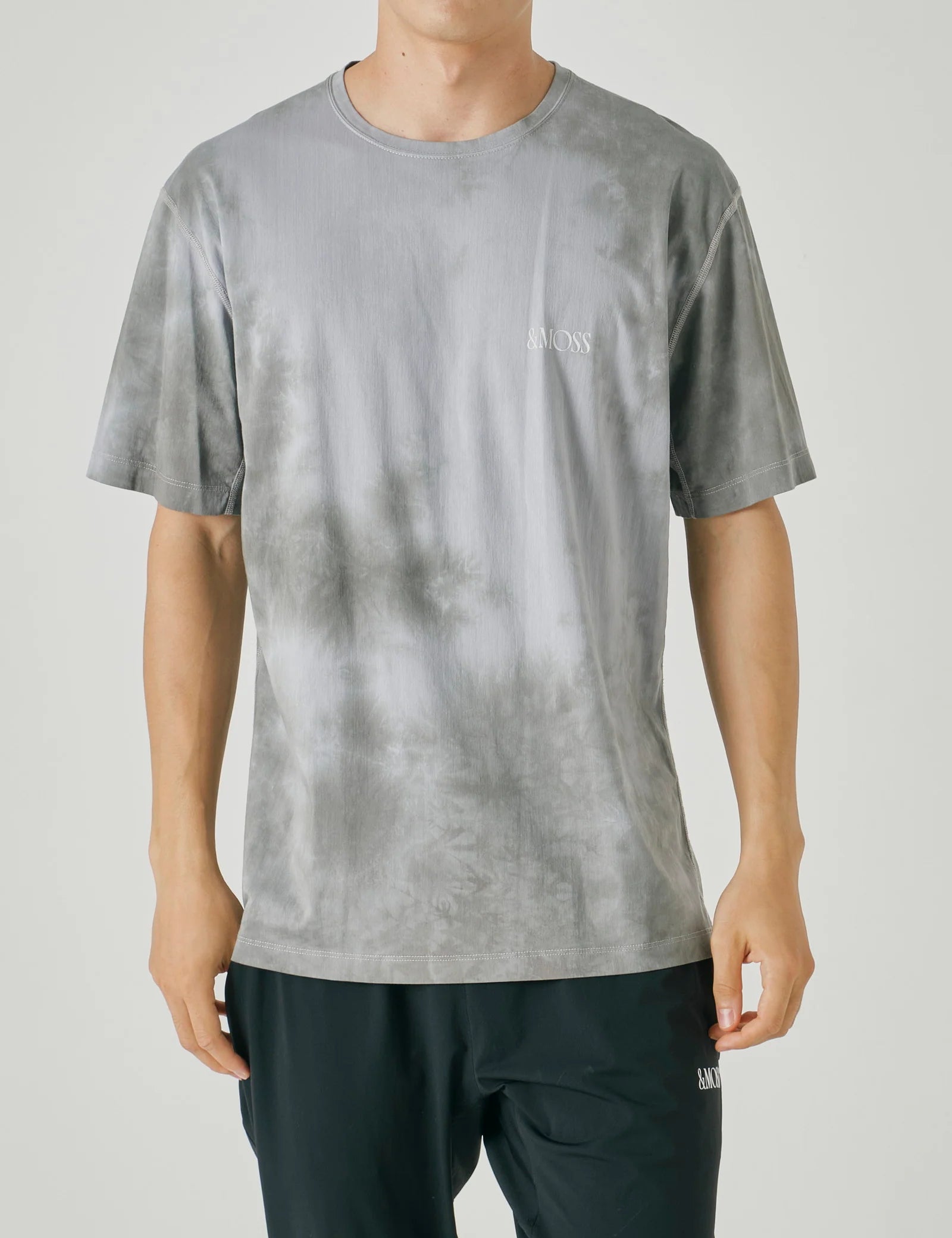 &Moss | TIEDYE TRICOT JERSEY SHORT SLEEVE T-SHIRTS - Gray