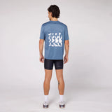 Bandit | Runner Grid Drift™ Performance Tee - STEEL BLUE