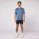 Bandit | Runner Grid Drift™ Performance Tee - STEEL BLUE