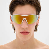 District Vision | Junya Racer - White D+ Amber Mirror