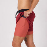 Bandit | Vento™ 4" 2-in-1 Short, Men's - CHERRY/SPICE