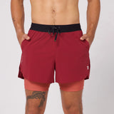 Bandit | Vento™ 4" 2-in-1 Short, Men's - CHERRY/SPICE