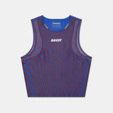 Bandit | Stamina™ Lyra Race Crop - Deep Peri Blue with Rust
