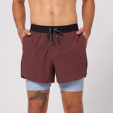 Bandit | Vento™ 4" 2-in-1 Short, Men's - CHOCOLATE/SMOKEY BLUE