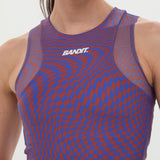 Bandit | Stamina™ Lyra Race Crop - Deep Peri Blue with Rust