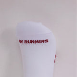 Bandit | Grid Knit™ Run Socks- 2 Pack - WHITE/CHERRY